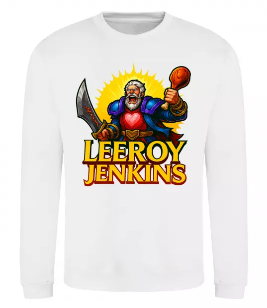 Світшот Leeroy Jenkins Білий фото