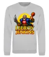 Світшот Leeroy Jenkins Сірий меланж фото