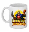 Чашка керамічна Leeroy Jenkins Білий фото