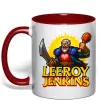 Чашка з кольоровою ручкою Leeroy Jenkins Червоний фото