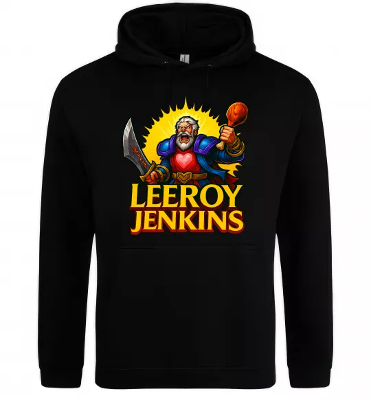 Женская толстовка (худи) Leeroy Jenkins Черный фото