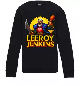 Детский Свитшот Leeroy Jenkins Черный фото