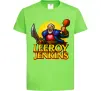 Дитяча футболка Leeroy Jenkins Лаймовий фото