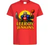 Дитяча футболка Leeroy Jenkins Червоний фото