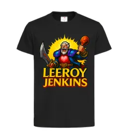 Детская футболка Leeroy Jenkins Черный фото