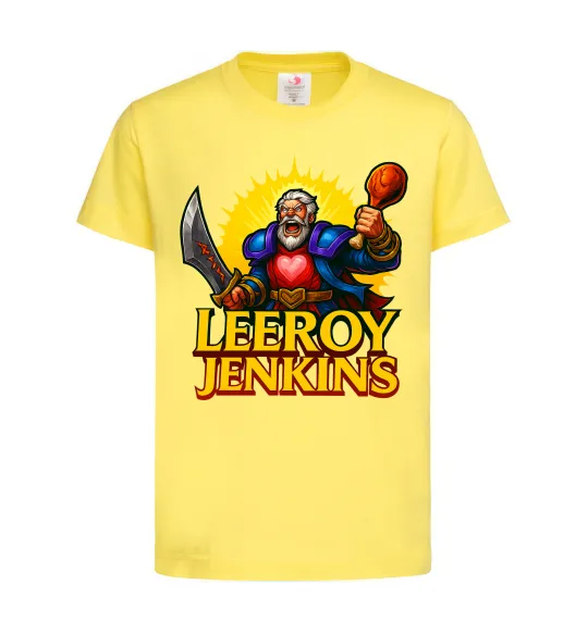 Дитяча футболка Leeroy Jenkins Лимонний фото