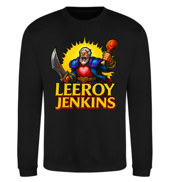 Свитшот Leeroy Jenkins Черный фото