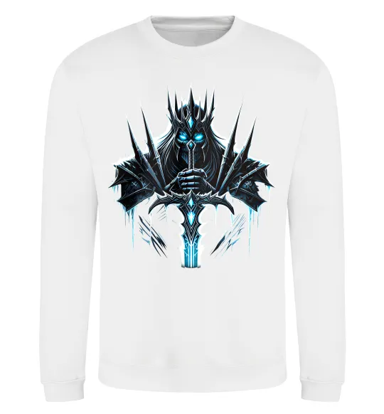 Свитшот Lich king Белый фото