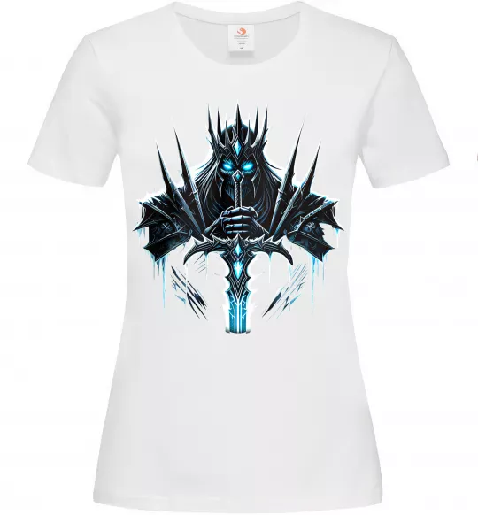 Жіноча футболка Lich king Білий фото
