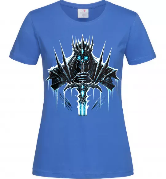 Жіноча футболка Lich king Яскраво-синій фото
