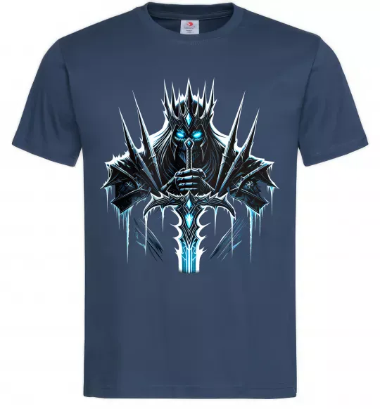 Чоловіча футболка Lich king Темно-синій фото