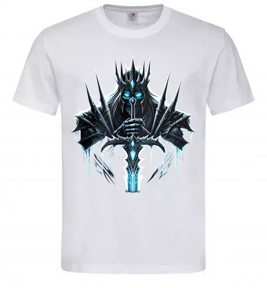 Чоловіча футболка Lich king Білий фото