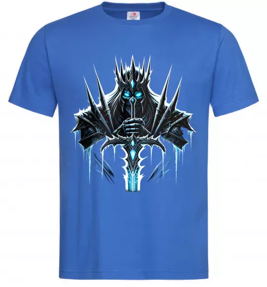 Чоловіча футболка Lich king Яскраво-синій фото