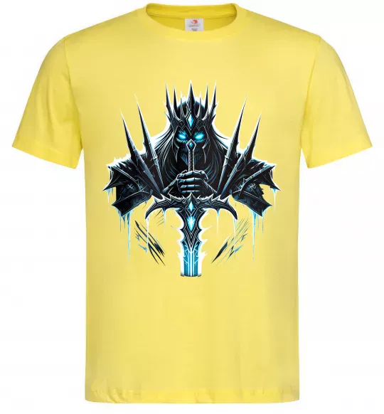 Чоловіча футболка Lich king Лимонний фото