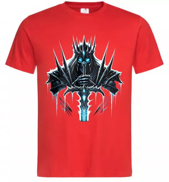 Чоловіча футболка Lich king Червоний фото