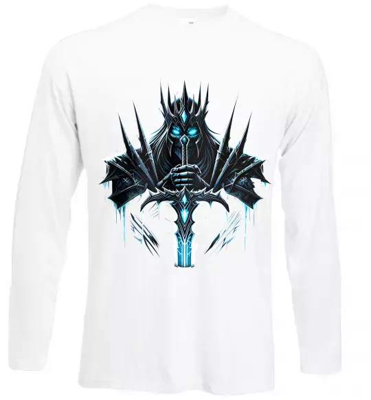 Лонгслив Lich king Белый фото