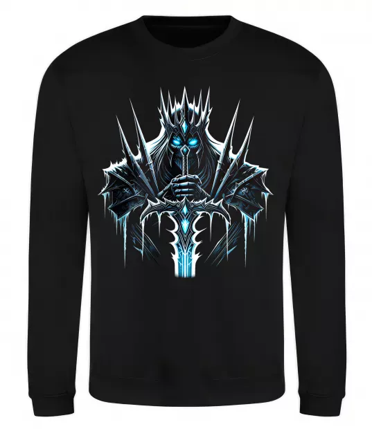 Свитшот Lich king Черный фото