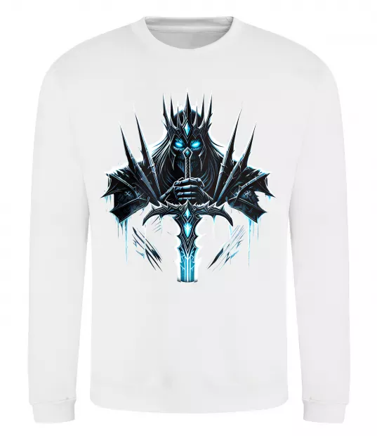Свитшот Lich king Белый фото