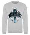 Свитшот Lich king Серый меланж фото