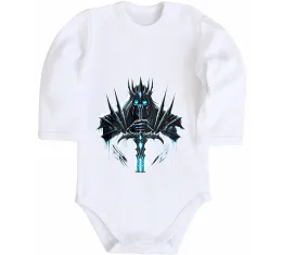 Дитячий бодік Lich king Білий фото
