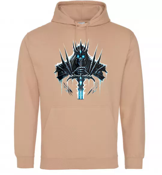 Чоловіча толстовка (худі) Lich king Пісочний фото