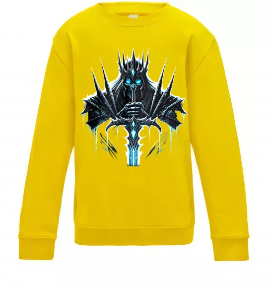 Детский Свитшот Lich king Солнечно желтый фото
