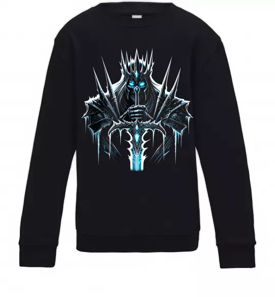 Детский Свитшот Lich king Черный фото