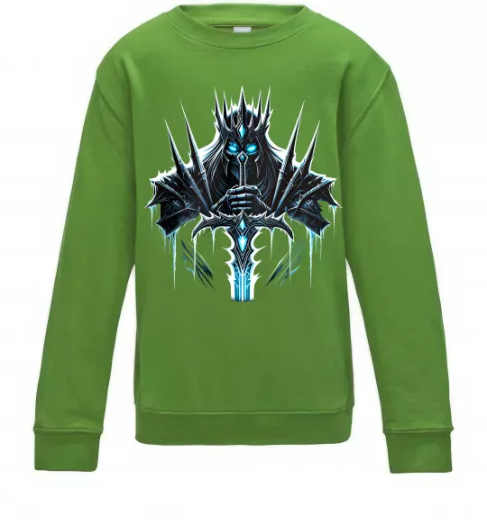 Детский Свитшот Lich king Лаймовый фото
