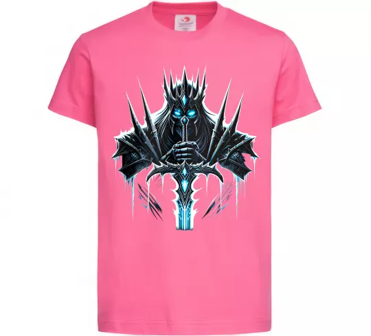 Детская футболка Lich king Ярко-розовый фото