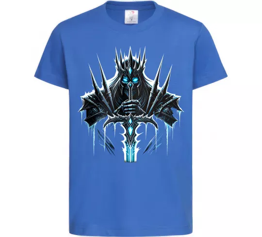 Детская футболка Lich king Ярко-синий фото