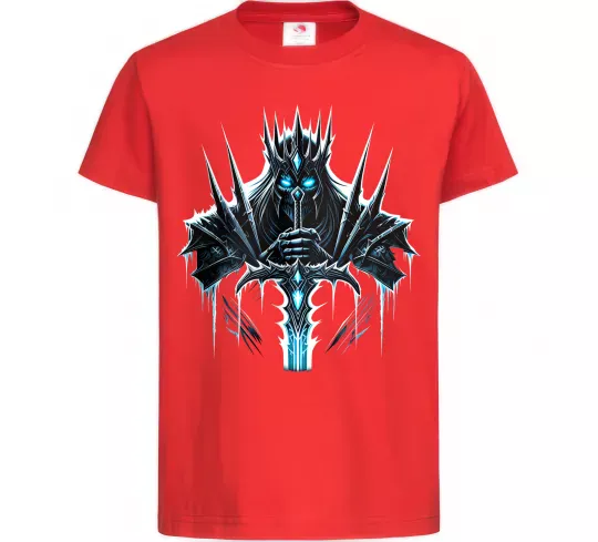Детская футболка Lich king Красный фото