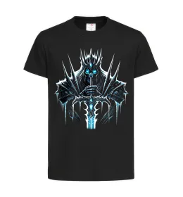 Детская футболка Lich king Черный фото