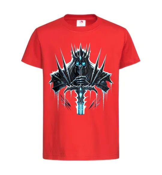 Детская футболка Lich king Красный фото