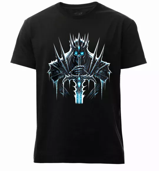 Чоловіча преміум футболка Lich king Чорний фото