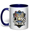 Чашка с цветной ручкой Warcraft lions Pride Глубокий темно-синий фото