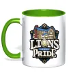 Чашка з кольоровою ручкою Warcraft lions Pride Лаймовий фото