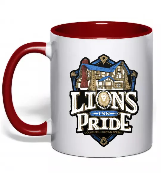 Чашка с цветной ручкой Warcraft lions Pride Красный фото