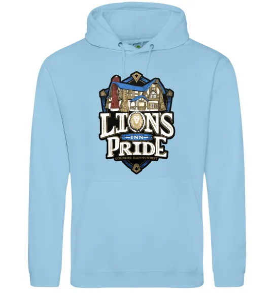 Мужская толстовка (худи) Warcraft lions Pride Голубой фото