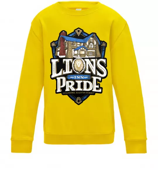 Детский Свитшот Warcraft lions Pride Солнечно желтый фото