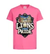 Дитяча футболка Warcraft lions Pride Яскраво-рожевий фото