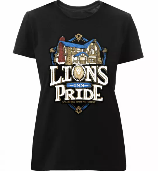 Женская премиум футболка Warcraft lions Pride Черный фото