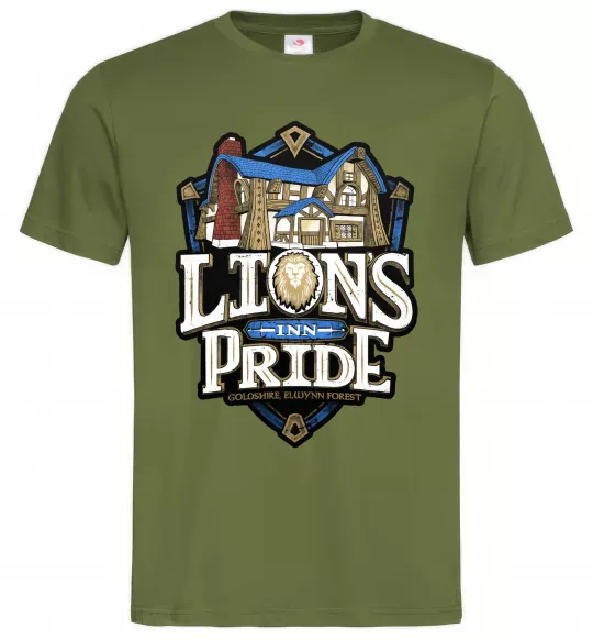 Мужская футболка Warcraft lions Pride Оливковый фото