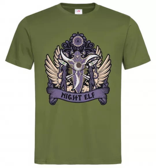Чоловіча футболка Night Elf Оливковий фото