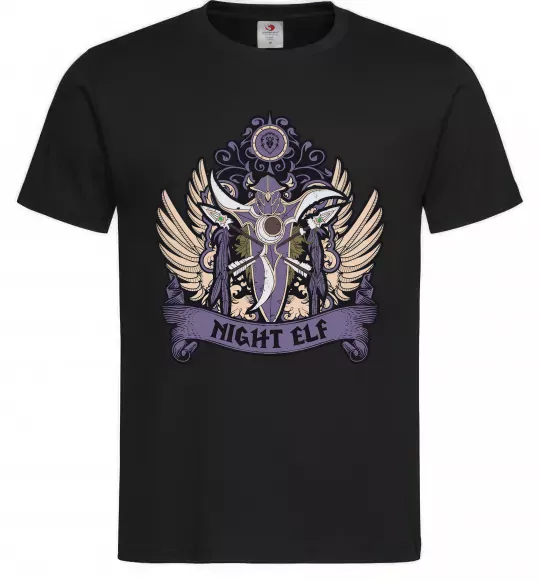 Чоловіча футболка Night Elf Чорний фото