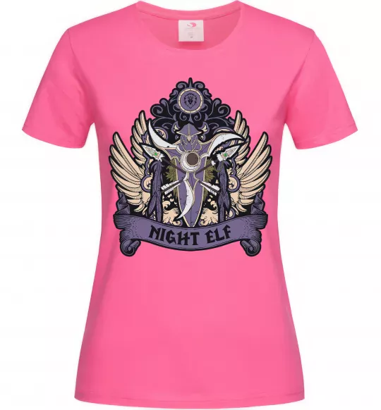 Женская футболка Night Elf Ярко-розовый фото