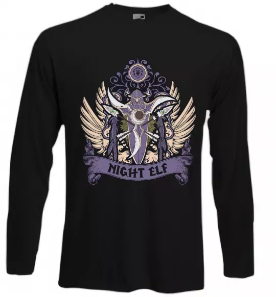 Лонгслів Night Elf Чорний фото