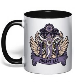 Чашка с цветной ручкой Night Elf