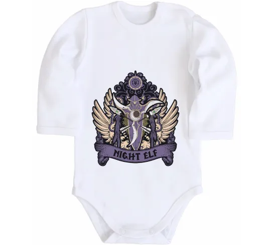 Дитячий бодік Night Elf Білий фото