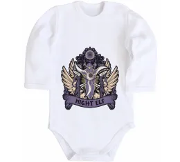 Дитячий бодік Night Elf Білий фото