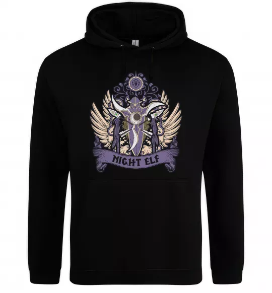 Чоловіча толстовка (худі) Night Elf Чорний фото
